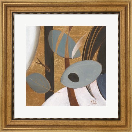 Framed Eco-Chic with Blue II Print