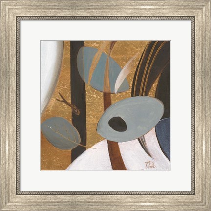 Framed Eco-Chic with Blue II Print