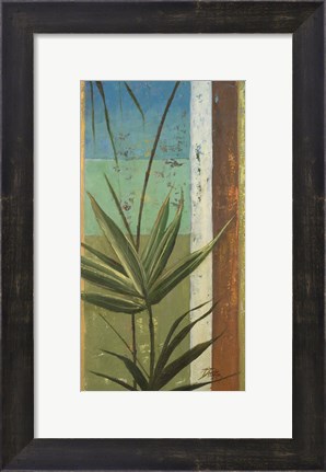 Framed Bamboo &amp; Stripes I Print