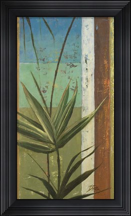 Framed Bamboo &amp; Stripes I Print