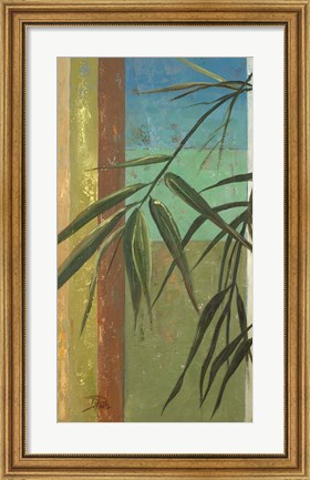 Framed Bamboo &amp; Stripes II Print