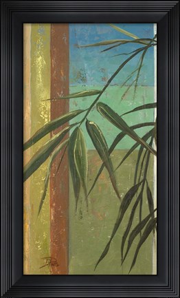 Framed Bamboo &amp; Stripes II Print