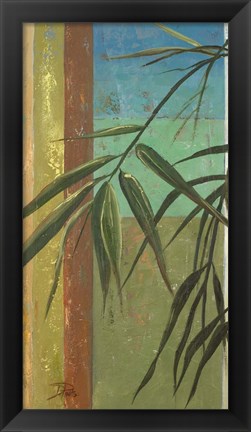 Framed Bamboo &amp; Stripes II Print