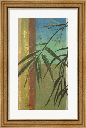 Framed Bamboo &amp; Stripes II Print