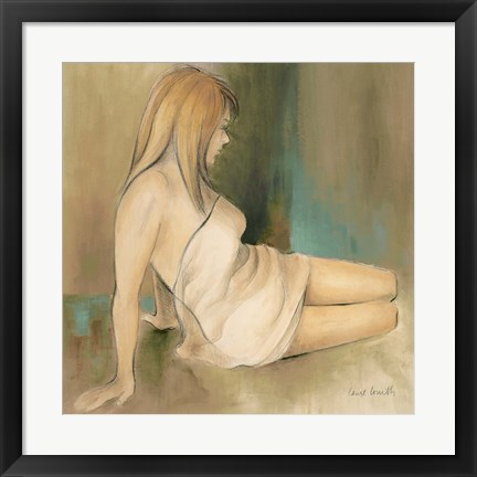 Framed Waking Woman II (green) Print