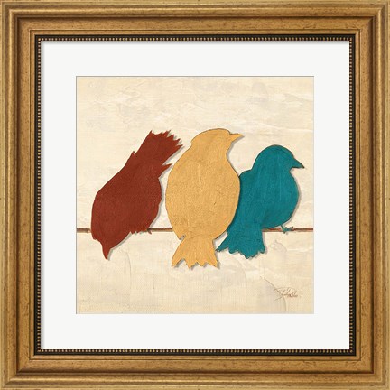 Framed Birds II (assorted colors) Print
