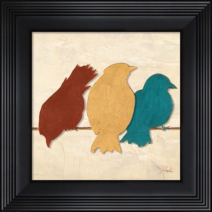 Framed Birds II (assorted colors) Print