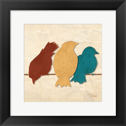 Framed Birds II (assorted colors) Print