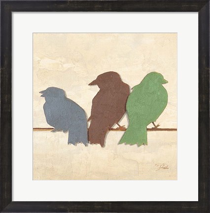Framed Birds III (assorted colors) Print