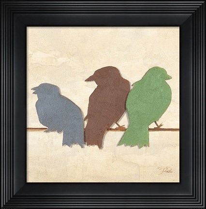 Framed Birds III (assorted colors) Print