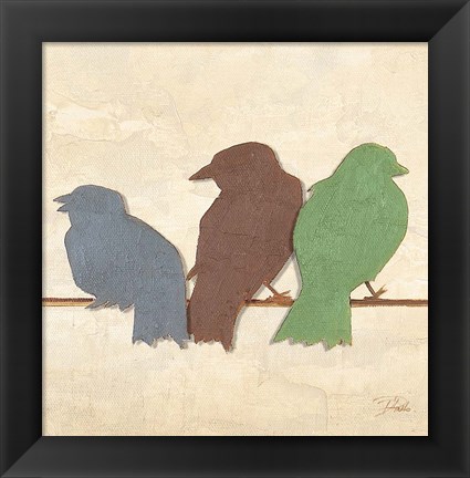 Framed Birds III (assorted colors) Print