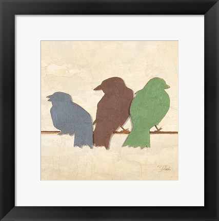 Framed Birds III (assorted colors) Print