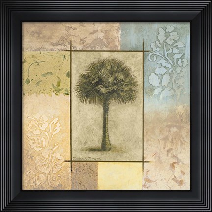 Framed Palm Woodcut I Print