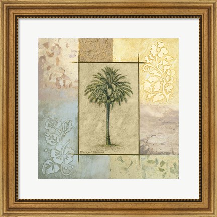 Framed Palm Woodcut II Print