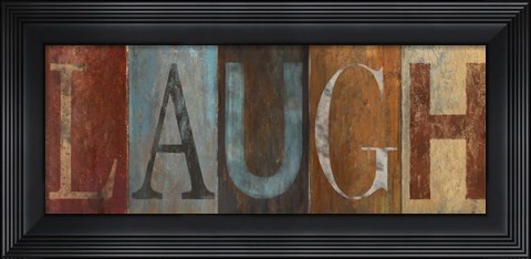 Framed LAUGH Print