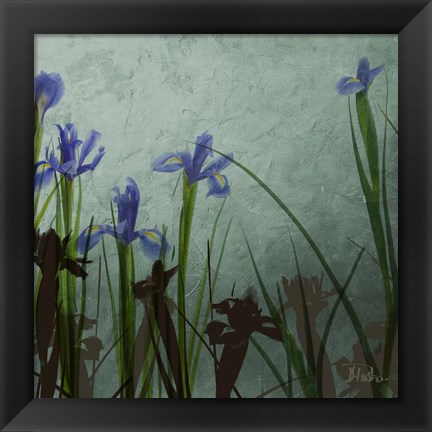 Framed Blue Irises II Print