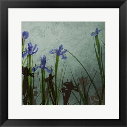 Framed Blue Irises II Print