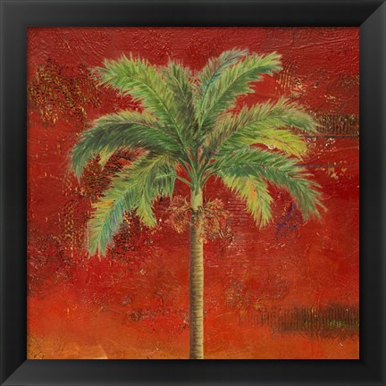 Framed La Palma on Red II Print