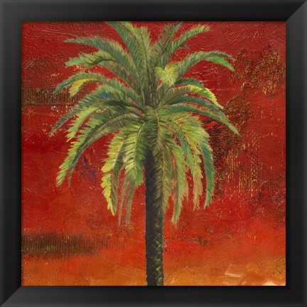 Framed La Palma on Red III Print