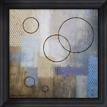Framed Rain Abstract I Print