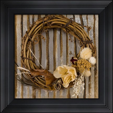 Framed Wreath I Print