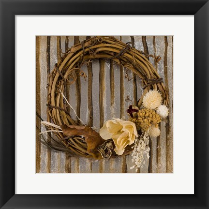 Framed Wreath I Print