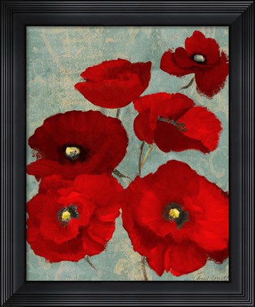 Framed Kindle&#39;s Poppies II Print