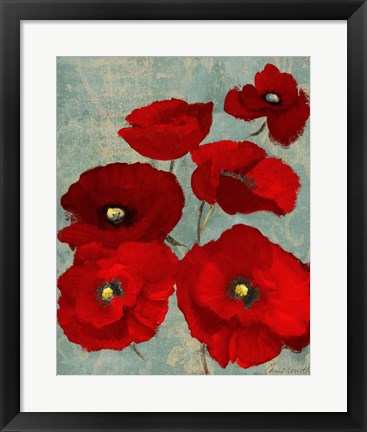 Framed Kindle&#39;s Poppies II Print