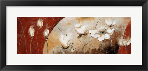 Framed Red Magic Garden II Print