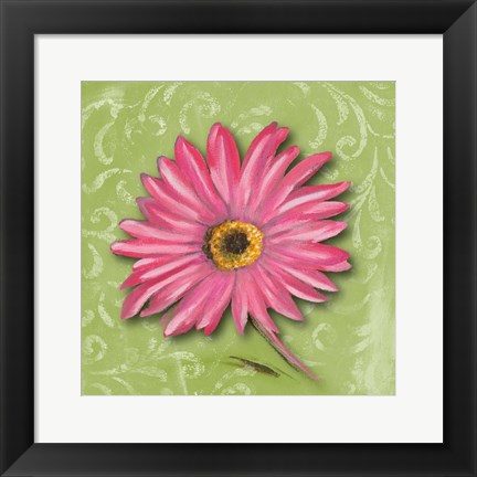 Framed Blooming Daisy I Print