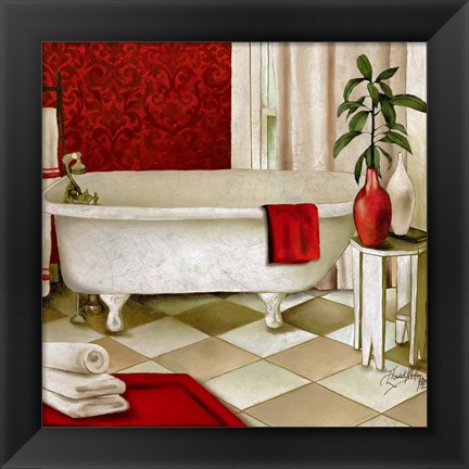 Framed Red Bain I Print