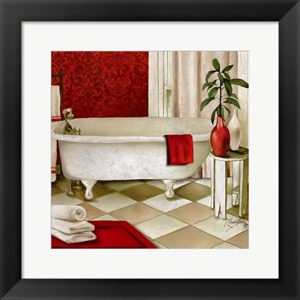 Framed Red Bain I Print