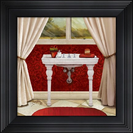 Framed Red Bain II Print