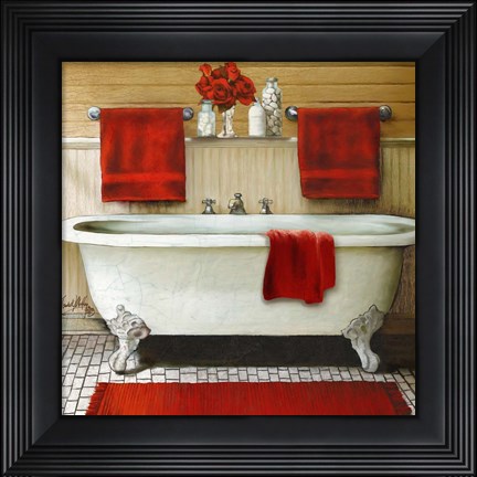 Framed Red Bain III Print