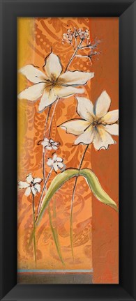 Framed Fancy Floral I Print