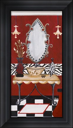 Framed Palm Beach Bath II Print