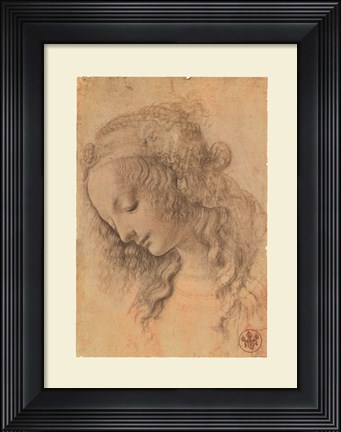 Framed Testa di Donna di Profilo Print