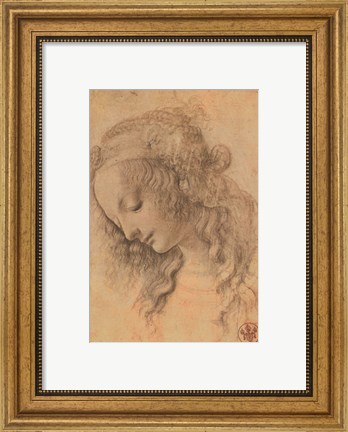 Framed Testa di Donna di Profilo Print