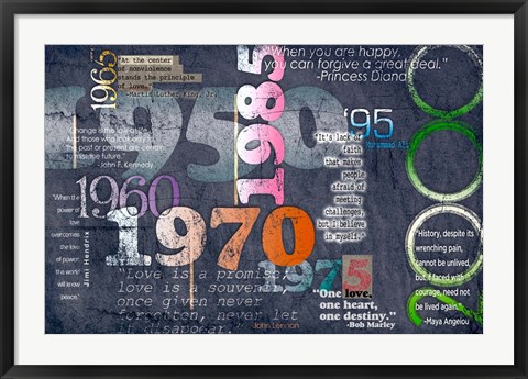 Framed Quotation Timeline Print