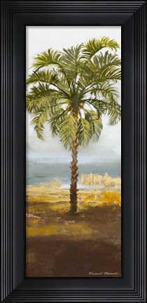 Framed Beach Palm I Print