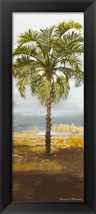 Framed Beach Palm I Print