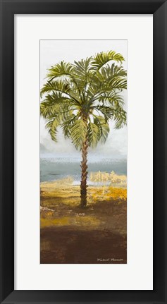 Framed Beach Palm I Print