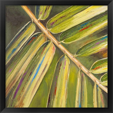 Framed Green Close Up I Print