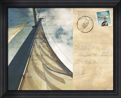 Framed Voyage Postcard II Print