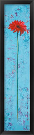 Framed Blue Tiny Flower I Print