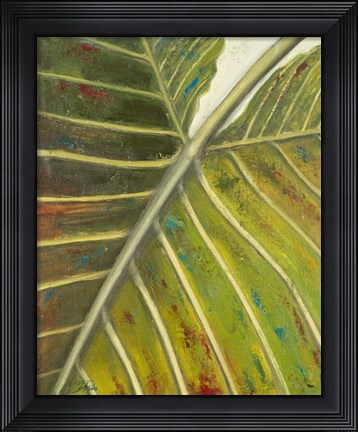 Framed Green Zoom I Print