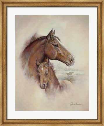 Framed Race Horse II Print