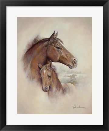 Framed Race Horse II Print