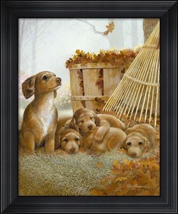 Framed Autumn Playtime Print