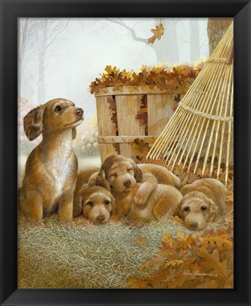 Framed Autumn Playtime Print